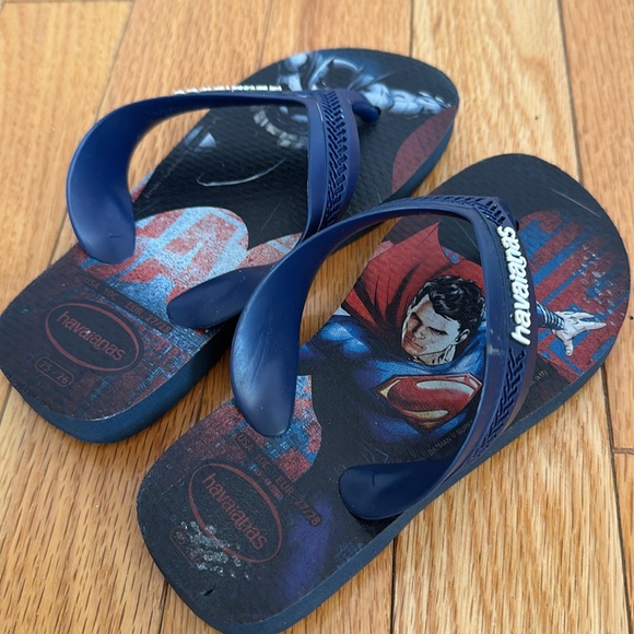 TODDLER BOY SUPERMAN HAVAIANAS SIZE 10. EUR 27/28 - Picture 2 of 3